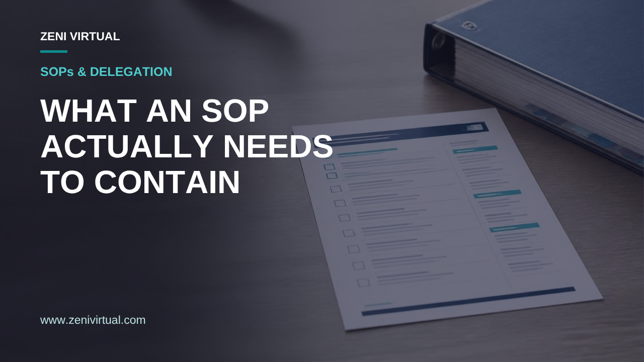 What an SOP Actually Needs to Contain